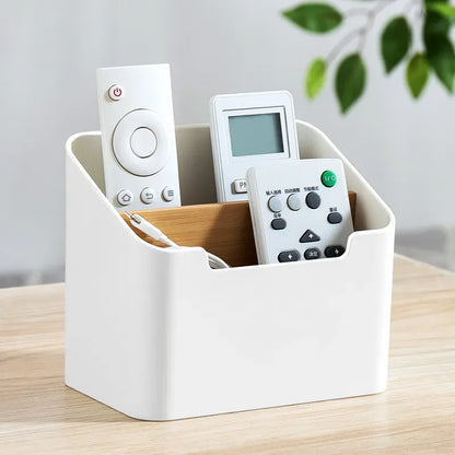 Practical Storage Box for TV Remotes & Air Conditioner Controls Elegant Remote Control Organizer Box for Living Room & Bedroom