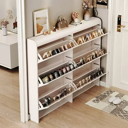 Minimalist Design Wood Shoe Cabinets Living Room Cabinets Shoes Organizers Storage European Style White Organizadores Furniture