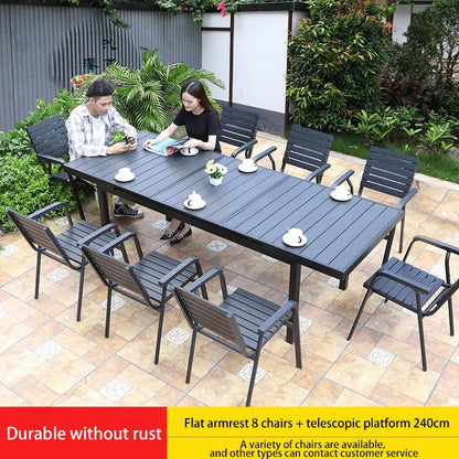 Dining Set Table And Chairs Plastic Wood Furniture Outdoor Furniture High Effective Rattan Outdoor Metal Aluminum Contemporary