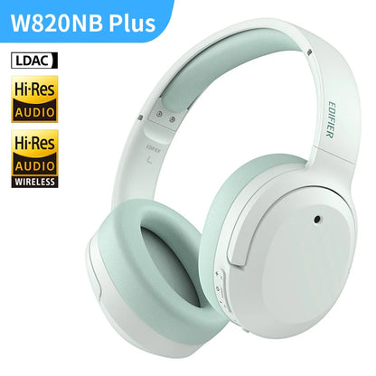 Edifier W820NB Plus Wireless Noise Cancelling Headphones 43dB ANC Hi-Res LDAC Codec 49hrs Playtime Over-Ear Bluetooth Headset