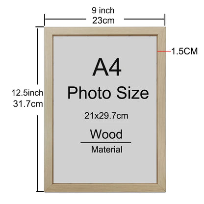 1/2/3pcs Wood Picture Frame A4 8X12in Honors Certificate Document Frame Wooden Photo Frame for Wall Hanging Desktop Disply