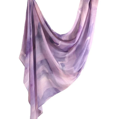 Watercolour Floral Printed Breathable Light Weight Soft Cotton Rayon Viscose Woven Muslim Women Shawl Hijab Scarf