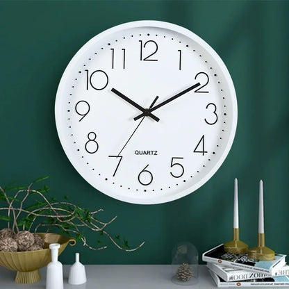 Simple Digital Wall Clock Silent Non-ticking Punch-free Wall Mounted Clock for  Kitchen Living Room Bedroom Bathroom