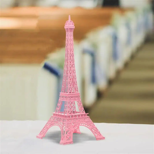 Pink Home Decor Building Craft Vintage Metal Eiffel Tower Alloy Retro Model Office Prop Eiffel Tower Figurine Office Home Decor