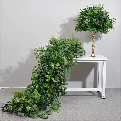 Artificial Plant Ball For Wedding Decoration Road Leading Decor Greenery Plants Table Flower Ball Outdoor Flower Row Arrangement