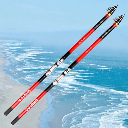 Carbon fiber 2.7M 3.6M 4.5M 5.4M 6.3M Spinning Fishing Rod M Power Telescopic Rock Fishing Rod Carp Feeder Rod Surf Spinning Rod