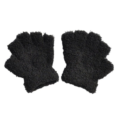 Warm Plush Thick Warm Baby Gloves Winter Plus Velvet Mittens Children Kid Coral Fleece Full Finger Gloves For 1-4Y Kids Gloves