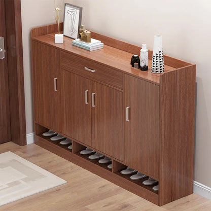 Shoe cabinet S27 storage solid wood home entrance porch cabinet integrated indoor beautiful dustproof storage shoe rack