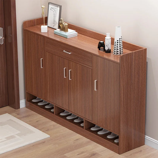 Shoe cabinet S27 storage solid wood home entrance porch cabinet integrated indoor beautiful dustproof storage shoe rack