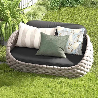 Outdoor Sofa Garden Combination Villa Balcony Garden Coffee Table Terrace Rattan Sun Room Rattan Woven Custom Furniture