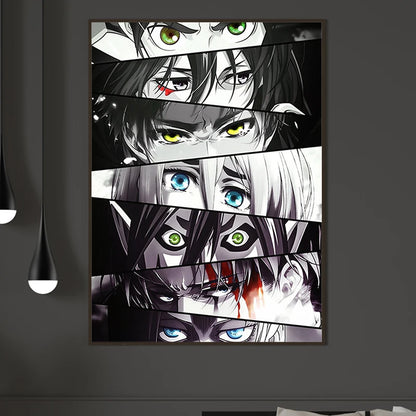 1pc Anime Eye Art Print Poster Abstract Canvas Interior Painting Gamer Kids Bedroom Decorative Wall Picture Modern Living Room