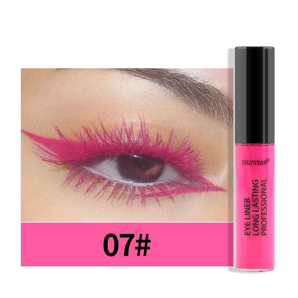 8 Color Eyeliner Liquid Pencil Waterproof Easy To Wear Make Up Matte Eye Liner Blue Pink Green White Black Purple Yellow Eyliner