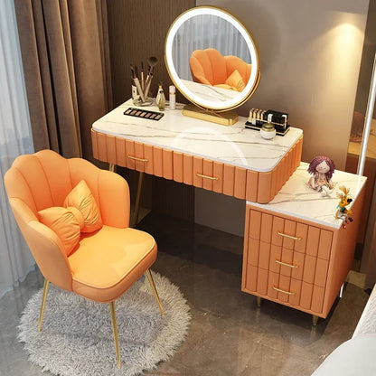 Items Makeup Vanity Table Box Container Drawer Nordic Organizer Dressing Table Mirrors Woman Coiffeuse Dressers For Bedroom