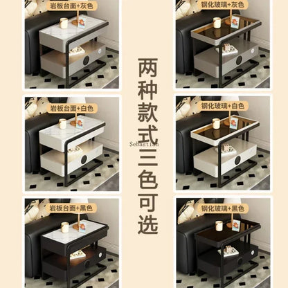 Multi Functional High-end Living Room Sofa with A High-end Feel, Extremely Narrow Storage Cabinet Side Table Edge Cabinet