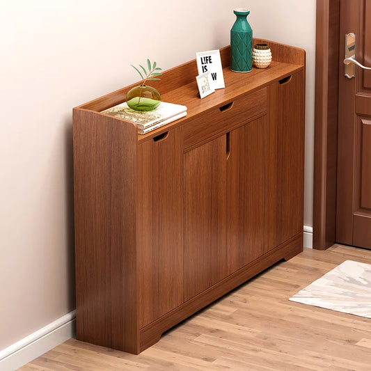 Shoe cabinet S38 solid wood color home entrance corridor modern storage economical small apartment