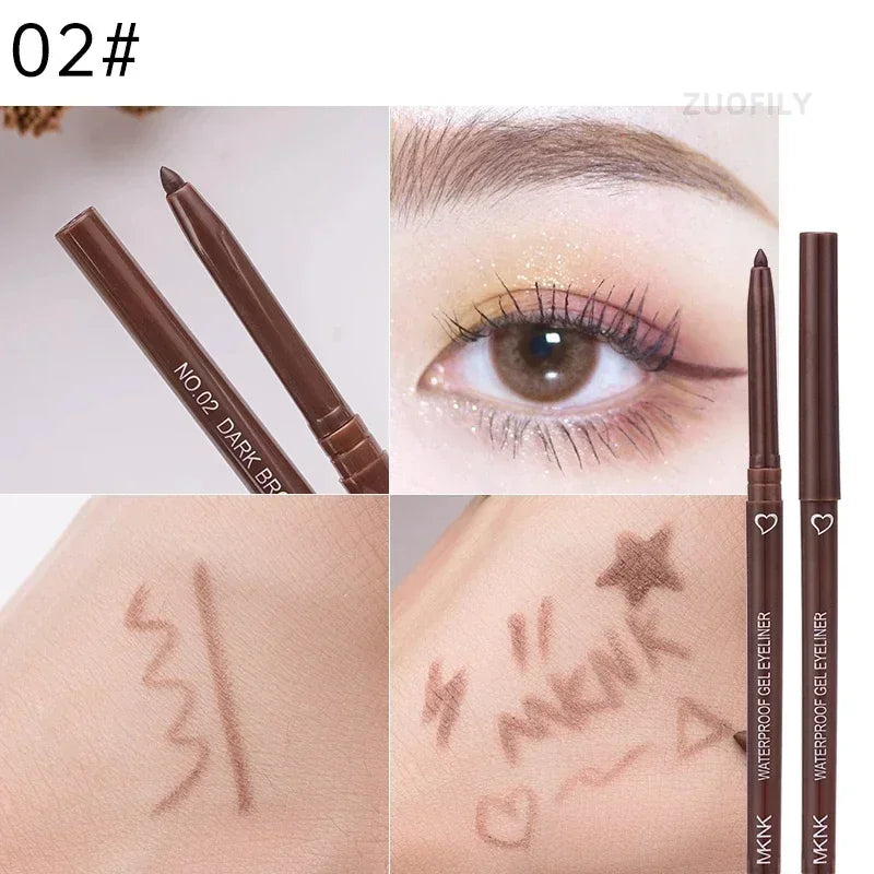 5 Colors Eyeliner Pencil Quick-drying Eyeliner Waterproof Long-lasting Gel Pen Blue Black Brown Easy Wearing Eyeliner Pen