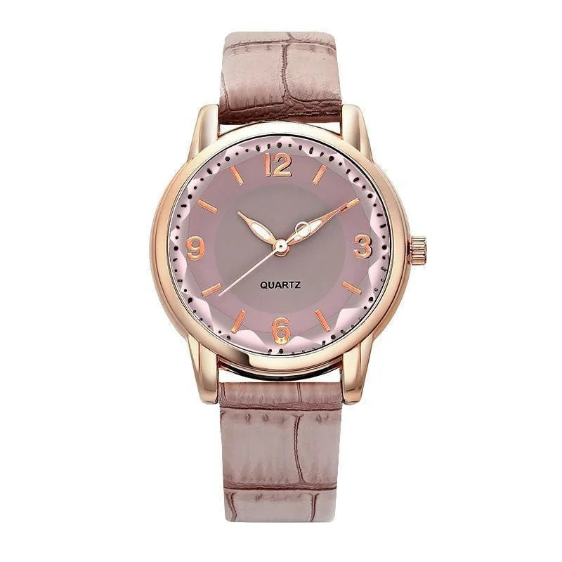 Leather Strap Ladies Watch Polygon Glass Luxury Women clocks Dial Quartz Creative Fashion Quartz Watch