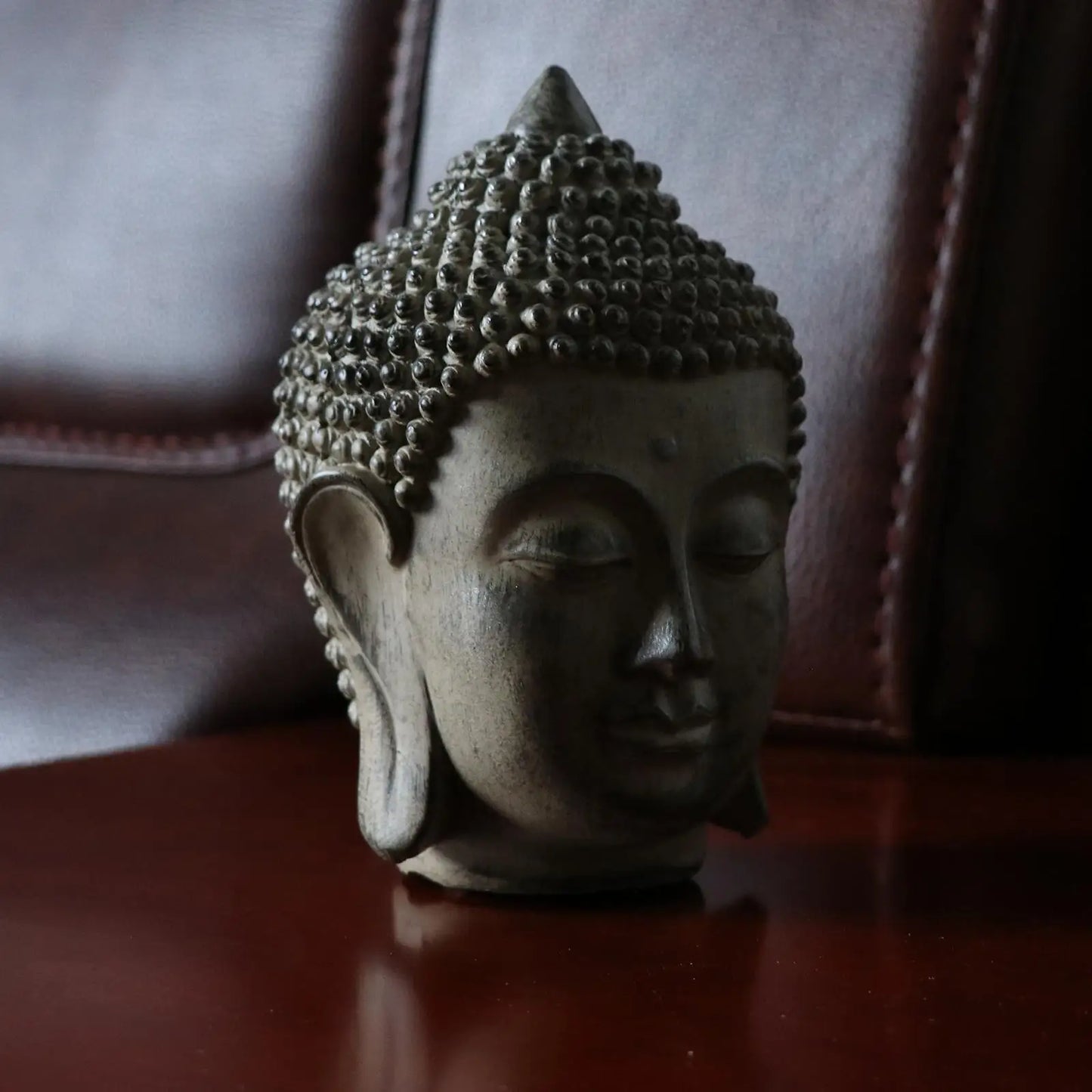 Buddha Head Statue  Figurine Fengshui Home Desktop Decorative Ornament