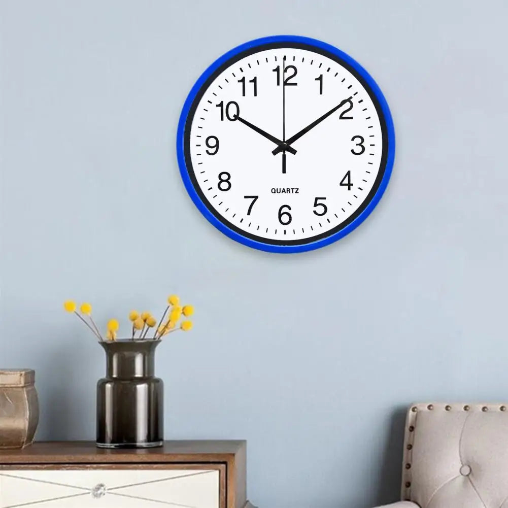 Round Clock Silent Wall Clock Large Number Round Wall Clock for Home Office Decoration Silent Non-ticking 8 Inch Hanging Clock