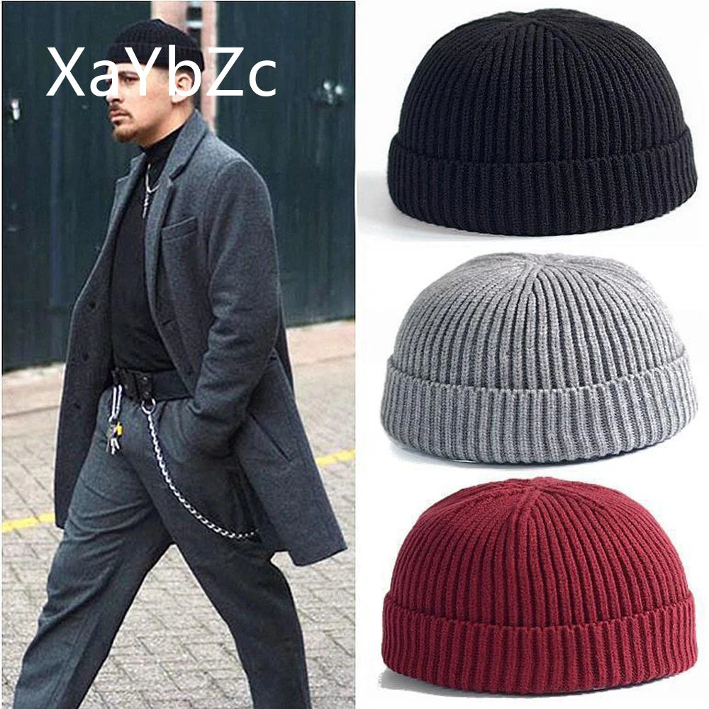 Winter Warm Beanies Casual Short Thread Hip Hop Hat Adult Men  Female Wool Knitted Skull Cap Elastic  Unisex