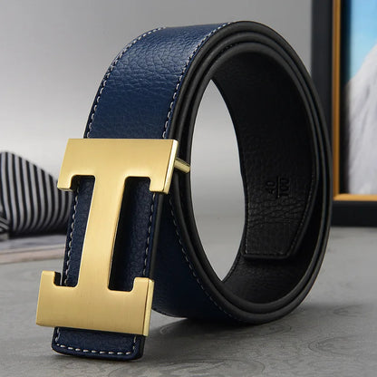 Width 3.8cm Famous Brand Belt Men Top Quality Genuine Luxury Leather Belts for Men Strap Metal Belt Fashion Women's Belt jeans