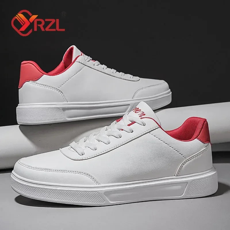 YRZL White Shoes Men Couple Casual Skateboard Shoes Comfortable Sneakers Lightweight Walking Women Tenis Shoes Plus Size 36-46