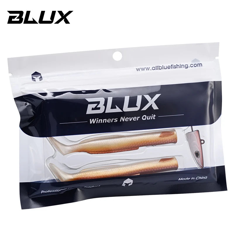 BLUX Happy Sandeel 13cm 27g Soft Live Eel Fishing Lure Paddle Tail Jig Head Hook Vinyls Vibration Artificial Bait Saltwater Gear