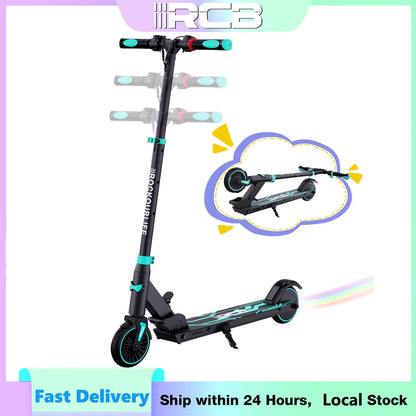 RCB Electric Scooter for Kids Ages 6-8-12, R15 Kids Electric Scooter, 20 KM/H Top Speed, 16KM Range, 3 Heights Adjustable, Gifts