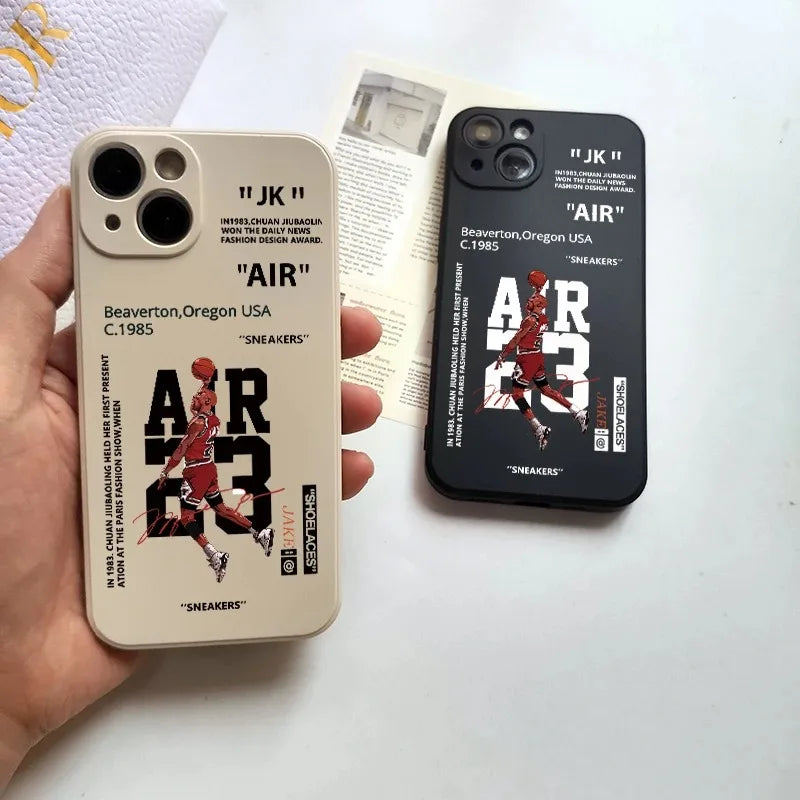 INS Hot Off AIR Sports Shoes Brand Phone Case For iPhone 11 12 13 14 15 16 Pro Max XS XR 7 8 SE Plus Mini White Back Cover