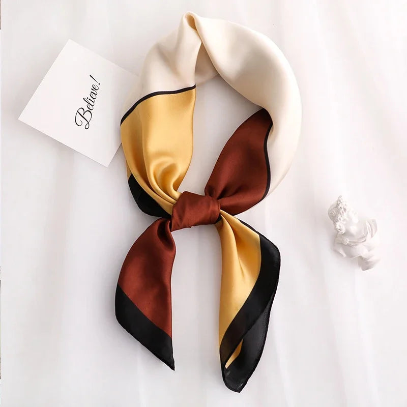 Scarf Women Silk Satin Women Bandana Silk Scarves Scarf for Women Neckerchief  luxury Scarf Foulard Laven Official Store WJ002