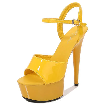 2024 Pole Dance Shoes Stripper High Heels Women's Sexy Show Shoes Sandals Party Club 15 CM Platform High-heeled Wedding Footwear