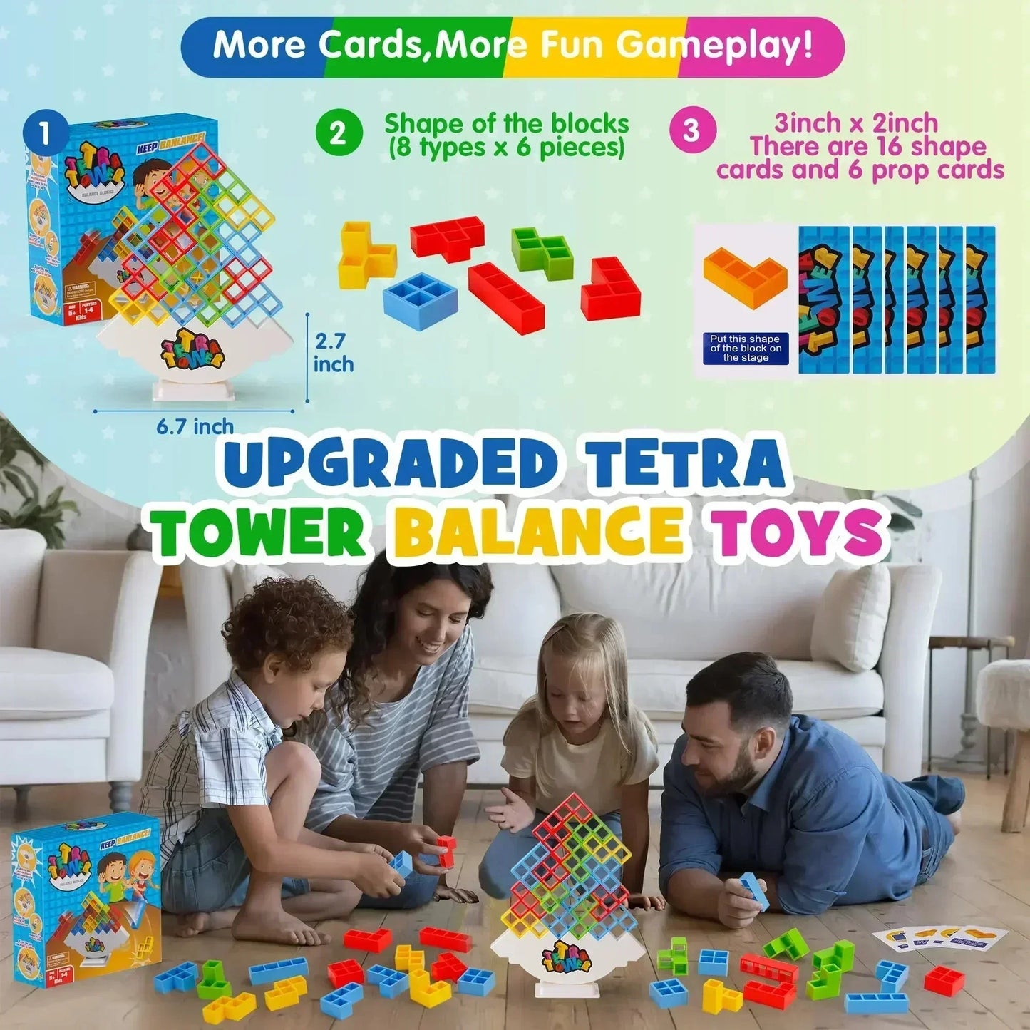 Puzzles Tetra Tower Fun Balance Stacking Building Board Game for Kids Adults Friends Team Dorm Family Game Night Partie Gifts