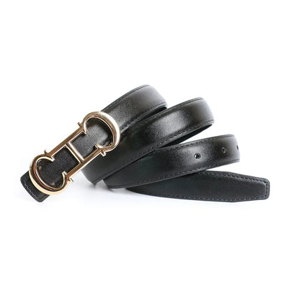 Narrow Luxury Designer Brand Letter Belt Men High Quality Women Genuine Real Leather Dress Strap for Jeans Waistband 2.3cm