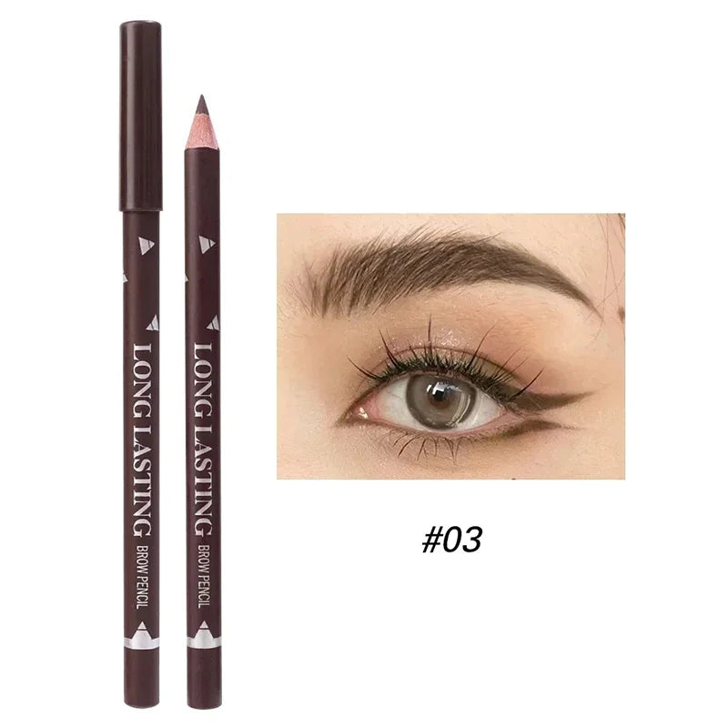 Eyeliner Eyebrow Pencil 2 In 1 Waterproof Non-smudge Quality Professional Makeup Long Lasting Natural Eyeliner Moderate Hardness