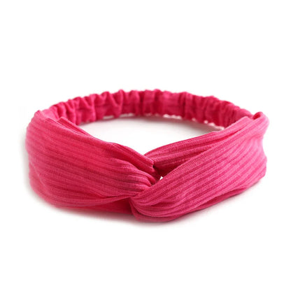 Women Headband Cross Top Knot Elastic Hair Bands Soft Solid Color Girls Hairband Hair Accessories Twisted Knotted Headwrap