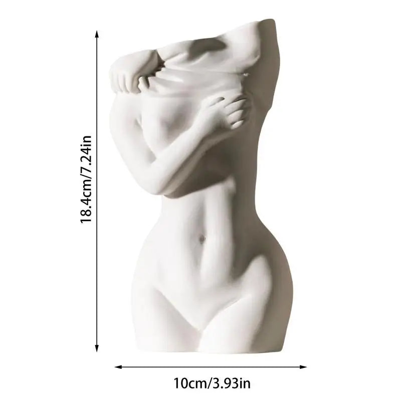 Female Body Vase Modern Ceramics Flower Vase In Female Body Shape Multi-Purpose Aesthetic Room Decor Flower Pot For Dry Flowers