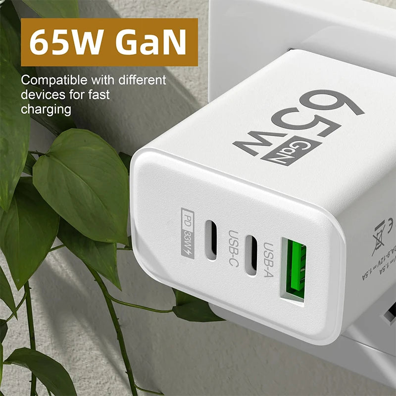 GaN Fast Charging USB Type C Charger EU KR PD 3.0 Quick Charge Wall Charger For Phone Adapter For iPhone Xiaomi Huawei Samsung