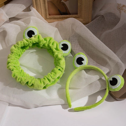 Funny Frog Makeup Headband Wide-brimmed Elastic Hairbands Cute Girls Hair Bands Women Hair Accessories Girls Hairband