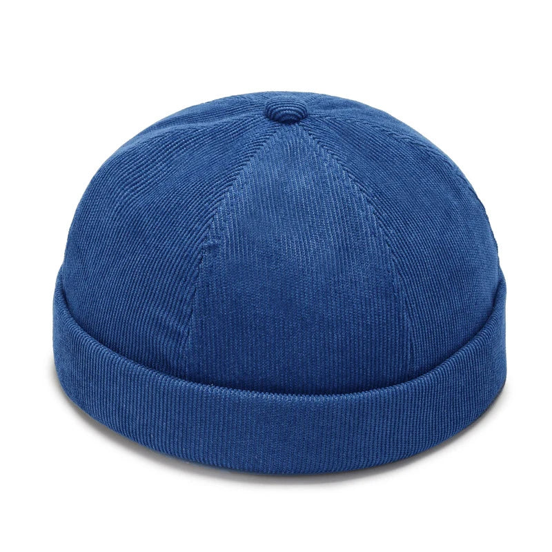 Vintage Men's Summer Cotton Brimless Skullies Cap Street Portable Docker Hats Multipurpose Beanie Hat Hip Hop Hats Japanese INS