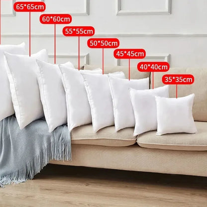 Multiple Size Simple Breathable Square Cushion Core High Resilience PP Cotton Pillow Core Sofa Backrest Cushion Core With Zip