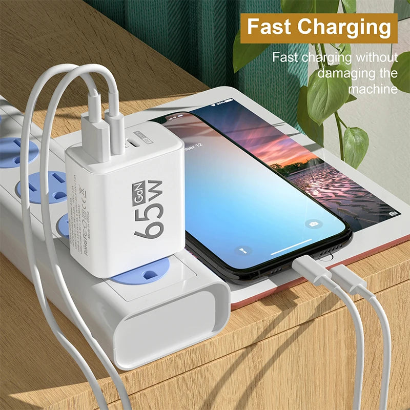 GaN Fast Charging USB Type C Charger EU KR PD 3.0 Quick Charge Wall Charger For Phone Adapter For iPhone Xiaomi Huawei Samsung