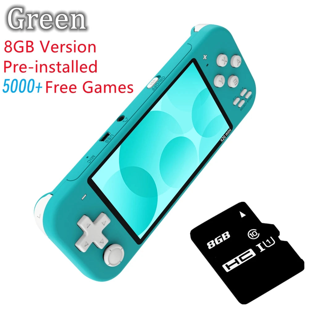 LooxArcade© X20 mini 4.3 inch IPS screen Handheld Portable Game Console 32GB 8GB 5000 games for 8/16/32 bit Arcade Video games child gift