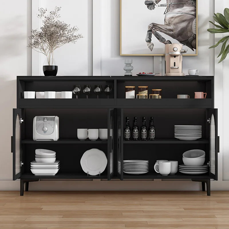 Storage Audio Nordic Living Room Cabinets Cosmetic Wooden Coffee Tea Display Cabinet Side Garage Vitrine Salon Furniture YR50LC