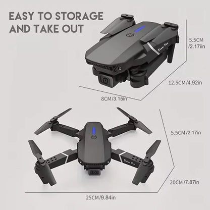 XIAOMI Professional 1080P Drone E88 4K Wide-Angle HD Camera WiFi FPV Height Hold Foldable RC Drone Quadrotor Helicopter Toys New