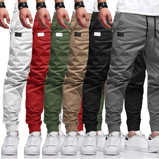 New Cargo Pants Men's Loose Straight Oversize Clothing Solid Grey Versatile Work Wear Black Joggers Cotton Casual Male Trousers