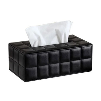 HOT SALES!! Faux Leather Rectangle Paper Holder Tissue Dispenser Storage Box Car Home Decor High uality Tissue Box Rectangle