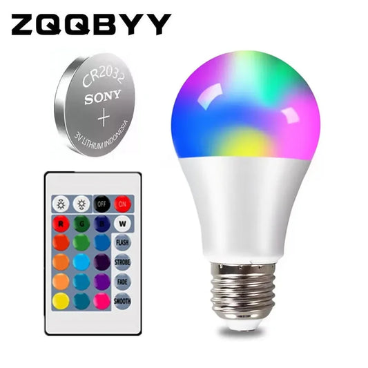 Led RGB Light E27 Smart Control Lamp Dimmable 5W 10W 15W RGBW Led Lamp Colorful Changing Bulb Led Lampada RGBW White Decor Home