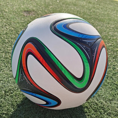 Balón de fútbol profesional para hombres y mujeres, tamaño 5, PU, ​​para adultos, para entrenamiento al aire libre, para equipo de fútbol grueso, 2014