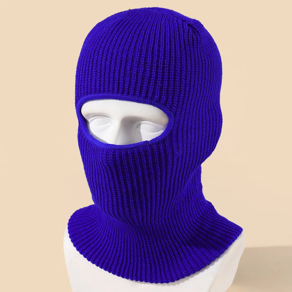 Candy Color Cute Full Face Cover Ski Mask Hat Bear Ear Balaclava Knitted Hats Outdoor Cycling Ear Protection Hat Beanies Hat Men