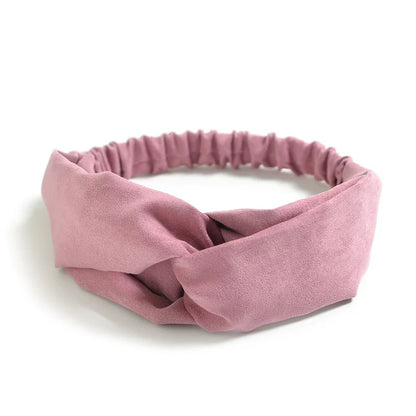 Women Headband Cross Top Knot Elastic Hair Bands Soft Solid Color Girls Hairband Hair Accessories Twisted Knotted Headwrap